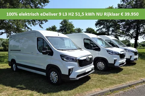 Maxus eDeliver9 gesloten bestelwagen 100% Elektrisch L3H2 51,5 kWh