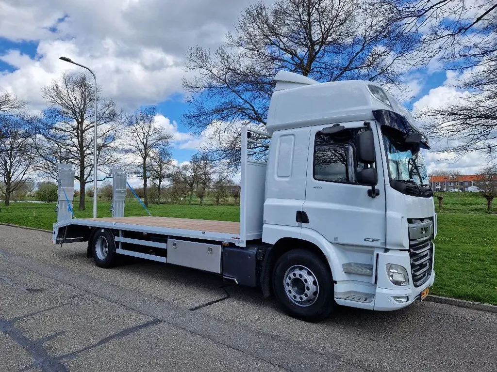 DAF CF 410 FA CF410 Spacecab 4x2 Oprijwagen Voor en Achter Luchtgeveerd ! nieuwe opbouw!
